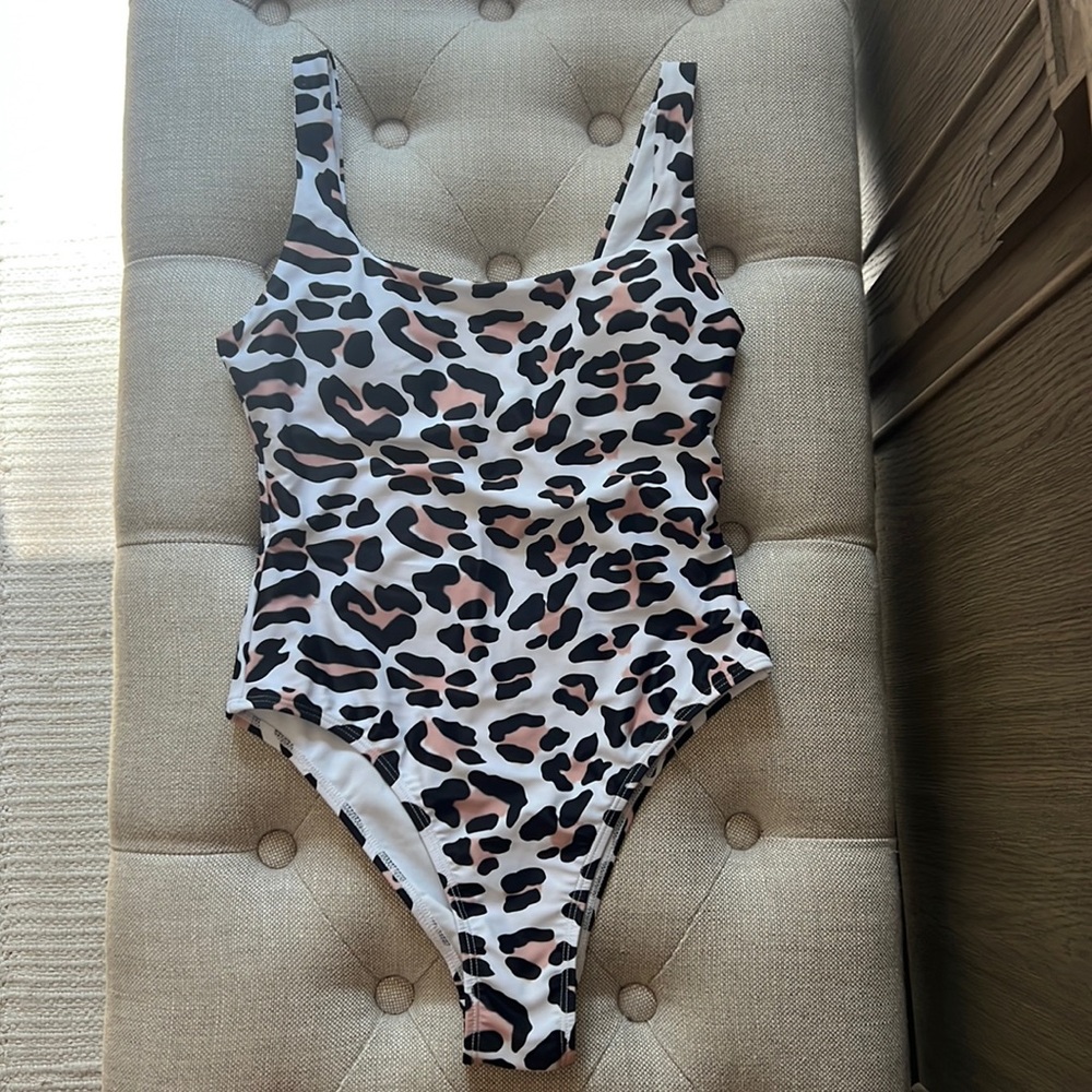 Leopard one piece swimsuit SMALL